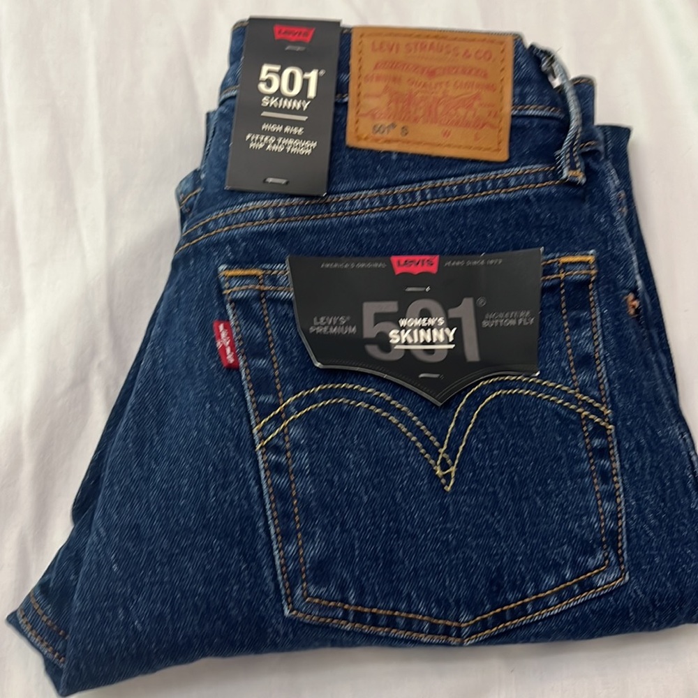 NWT Levi's 501 High Rise Skinny Jeans - Picture 2 of 12